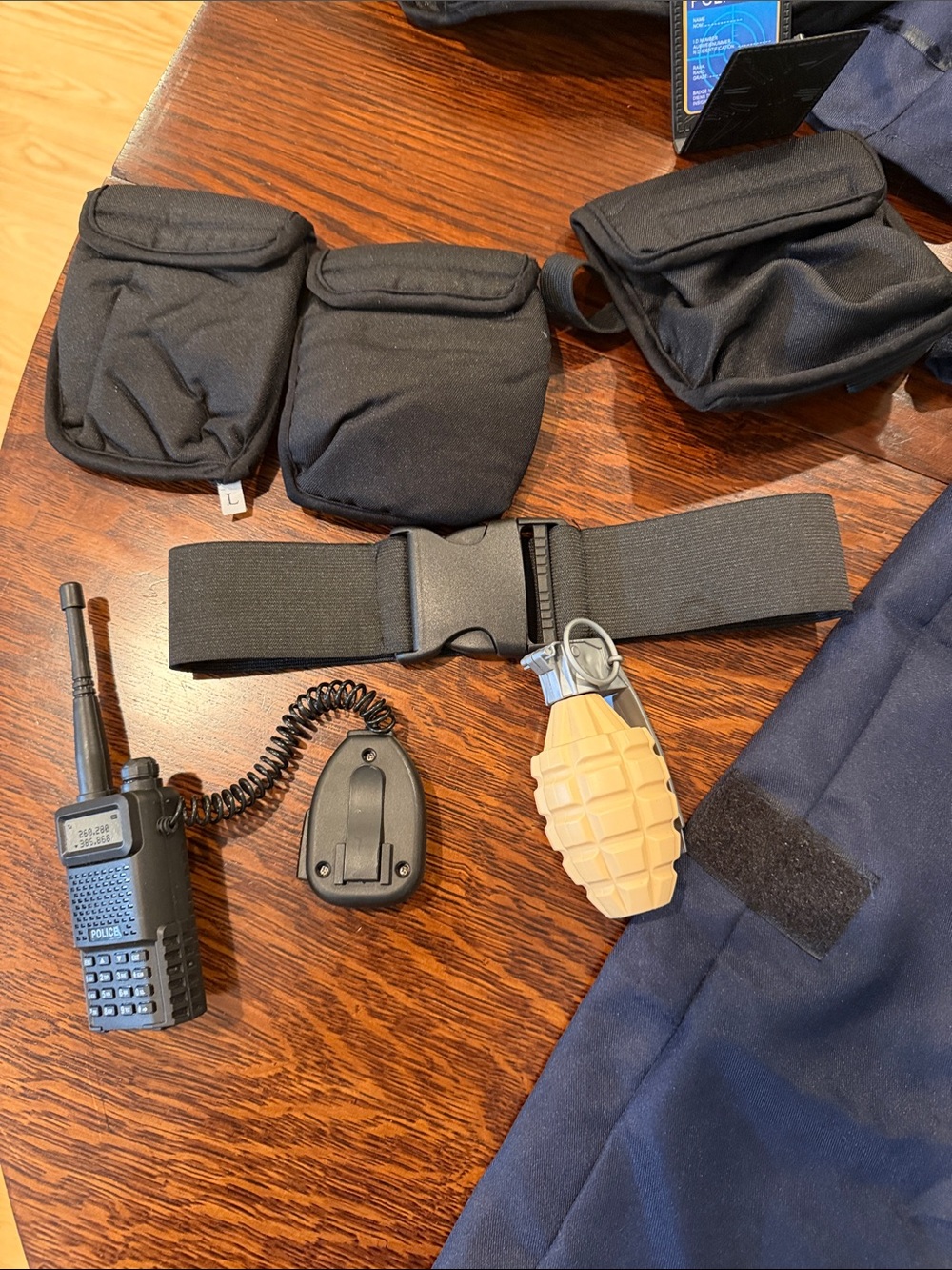 SWAT Police Navy Blue Kids Officer Role Play Costume with Tactical Vest new - Picture 3 of 12